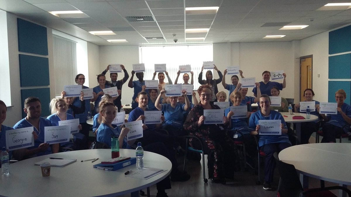 Wonderful New Preceptorship Nurses showing their commitment to the Hello My Name Is....... campaign  👍❤🌞 Thank you <a href="/tillyboss/">Tilly Boss</a>  👏👏👏