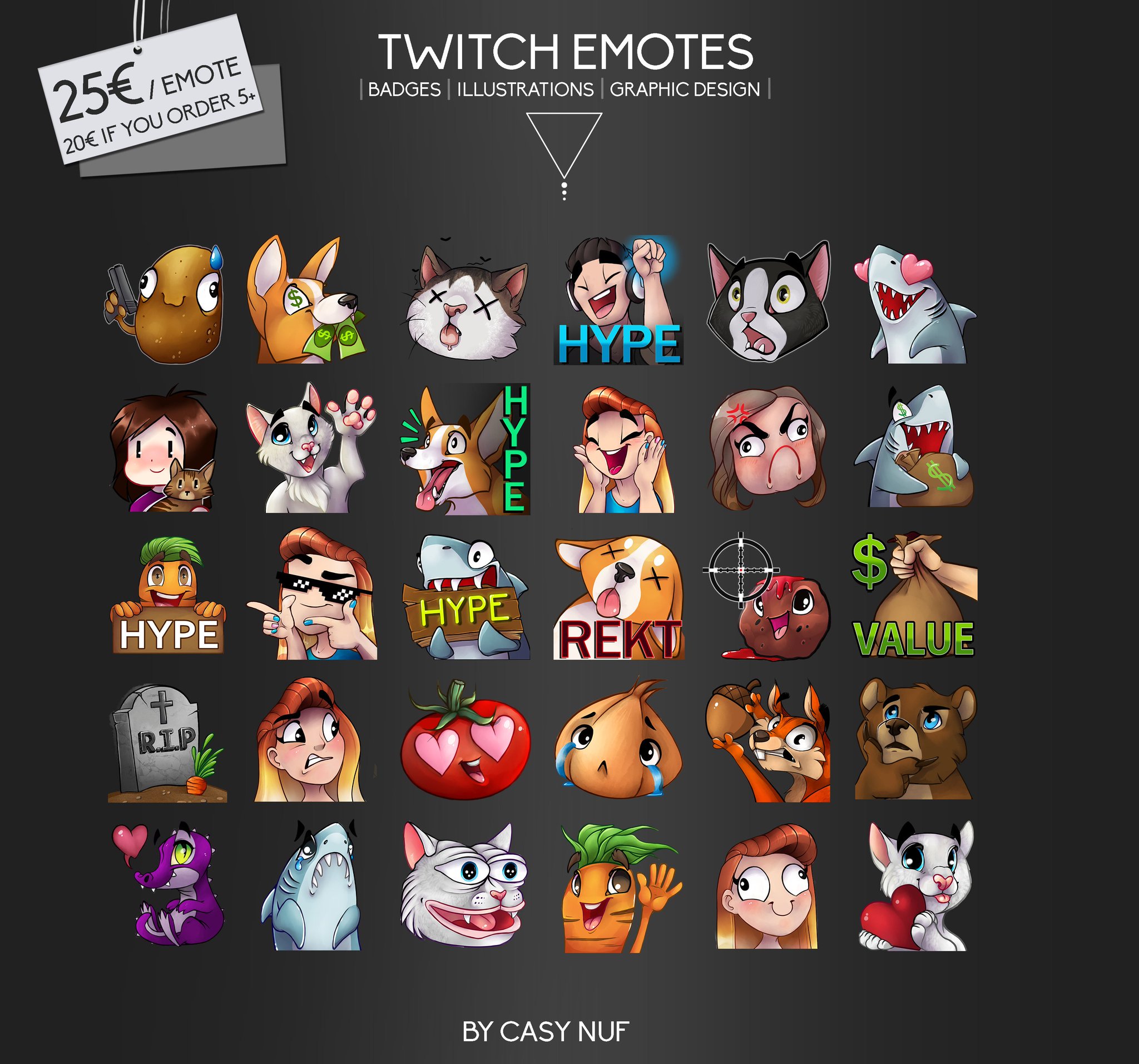 Twitch Emote / Cute Chick Mega Pack Emotes ( 20 Emotes Ready to use! ) / 