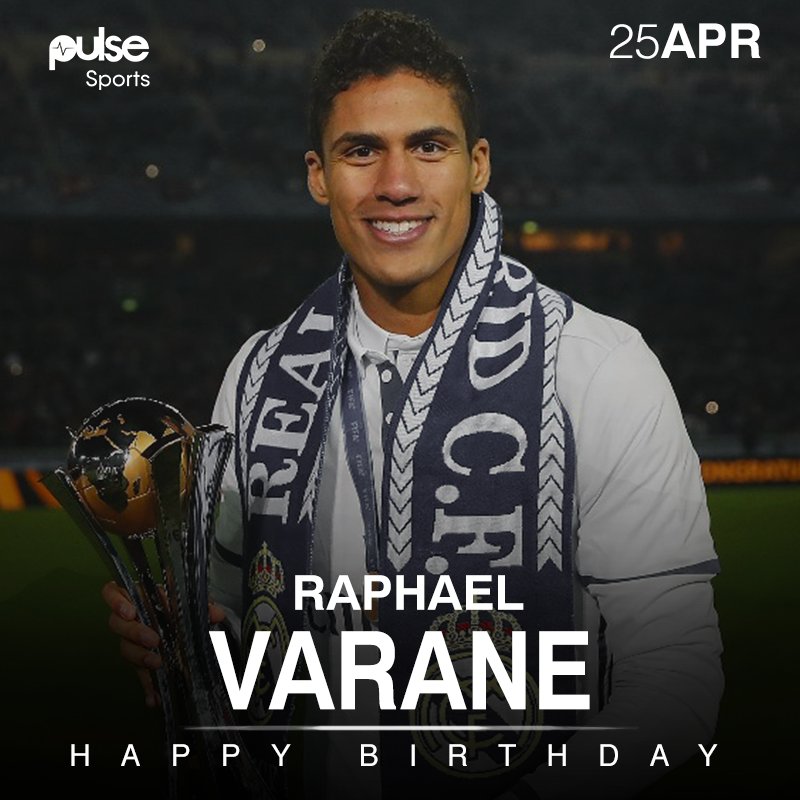 Happy birthday to Real Madrid\s star defender, Raphael Varane!  