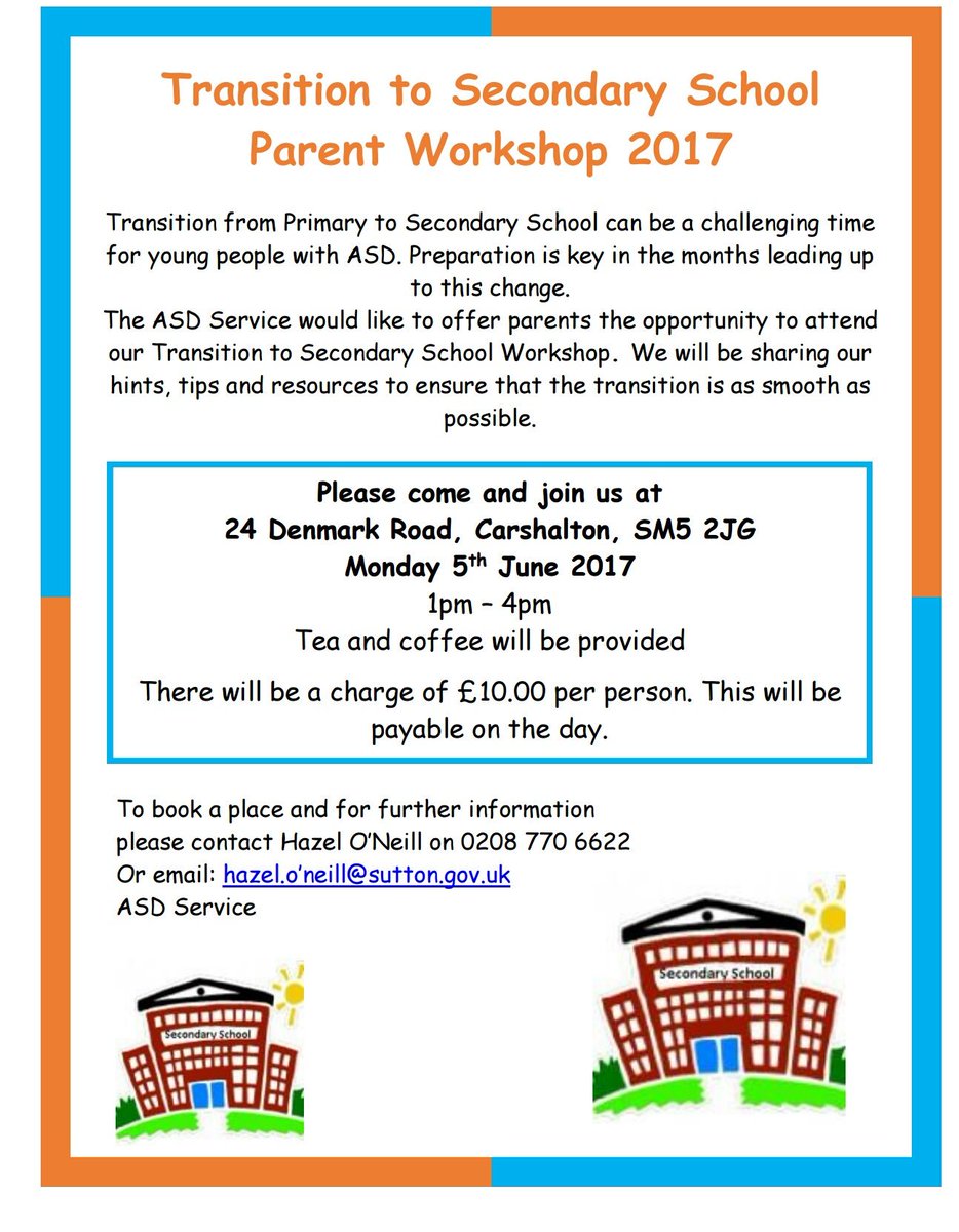 cognus_autism's tweet image. Book you place on our transition to secondary school workshop now! So important to start preparing early and you will get lots of ideas...