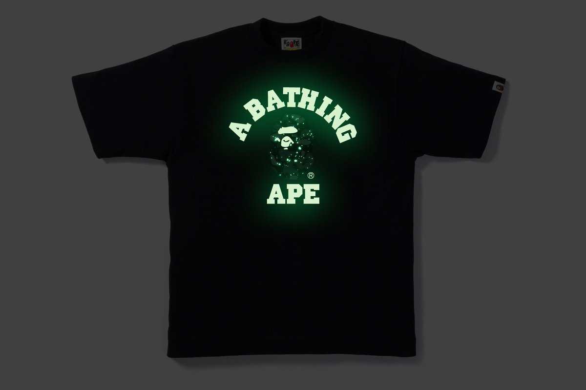 bape space camo college tee