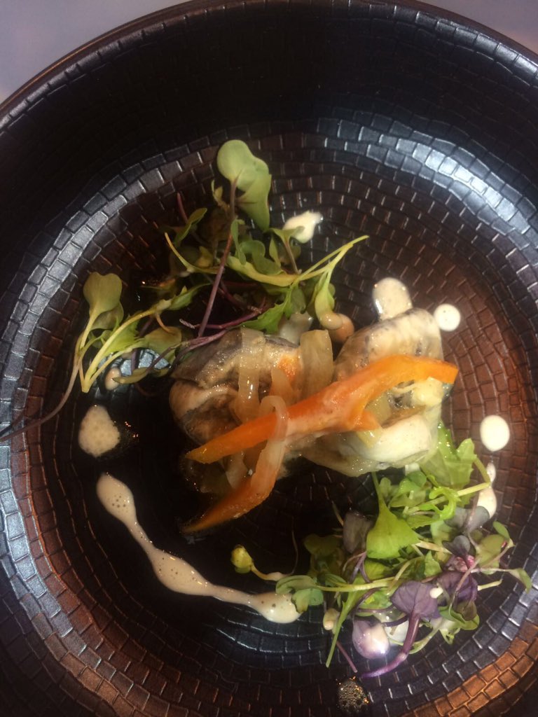 ObradorLamprea's tweet photo. La degustación #lampreeira en el #SalóndeGourmets todo un éxito. Risotto de lamprea y lamprea en escabeche fino de la chef #EmmaPinal https://t.co/qgC0cMAMyd