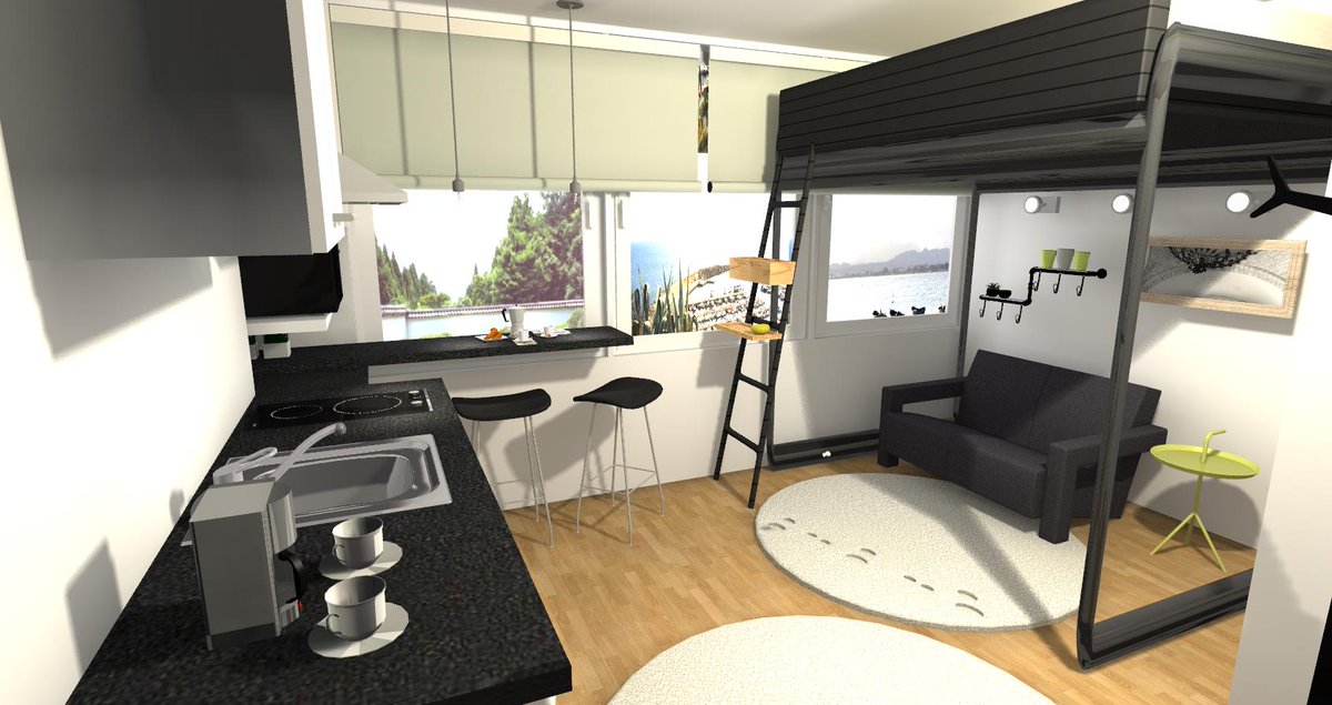 Proyecto muy sencillo para cocina en estudio 25m2/ info@proyectosdecocina.com #proyectosdecocinaonline #proyecto #reforma #cocina #deco #3d