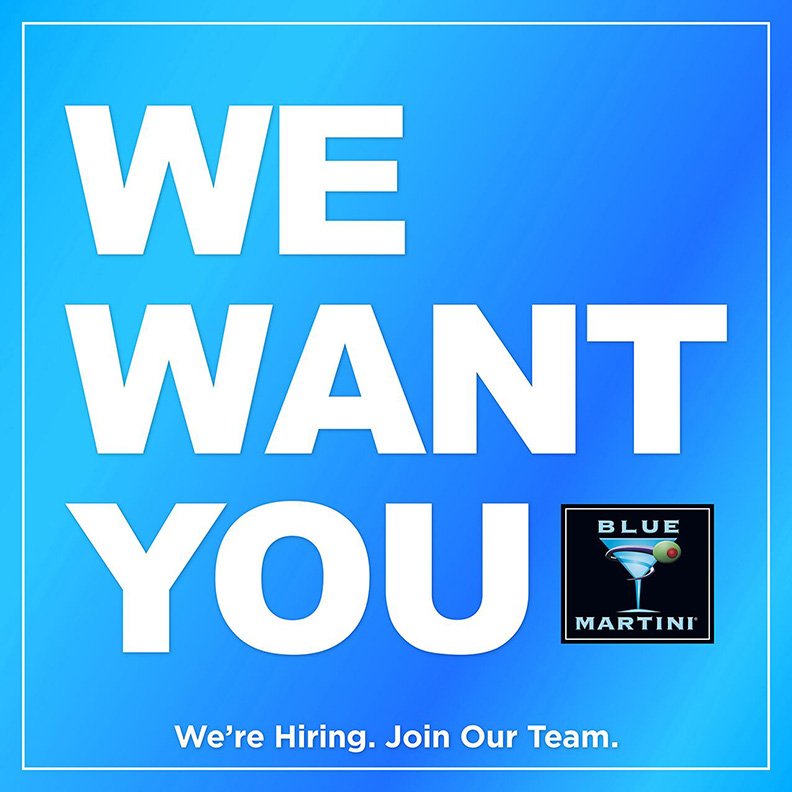 BlueKendall's tweet photo. 🔹Join Our Team at Blue Martini KENDALL 🔹Now Hiring Cocktail Servers - Apply in Person! Monday - Friday between 4pm-8pm! #BlueKendall https://t.co/r0uK2ziyxk