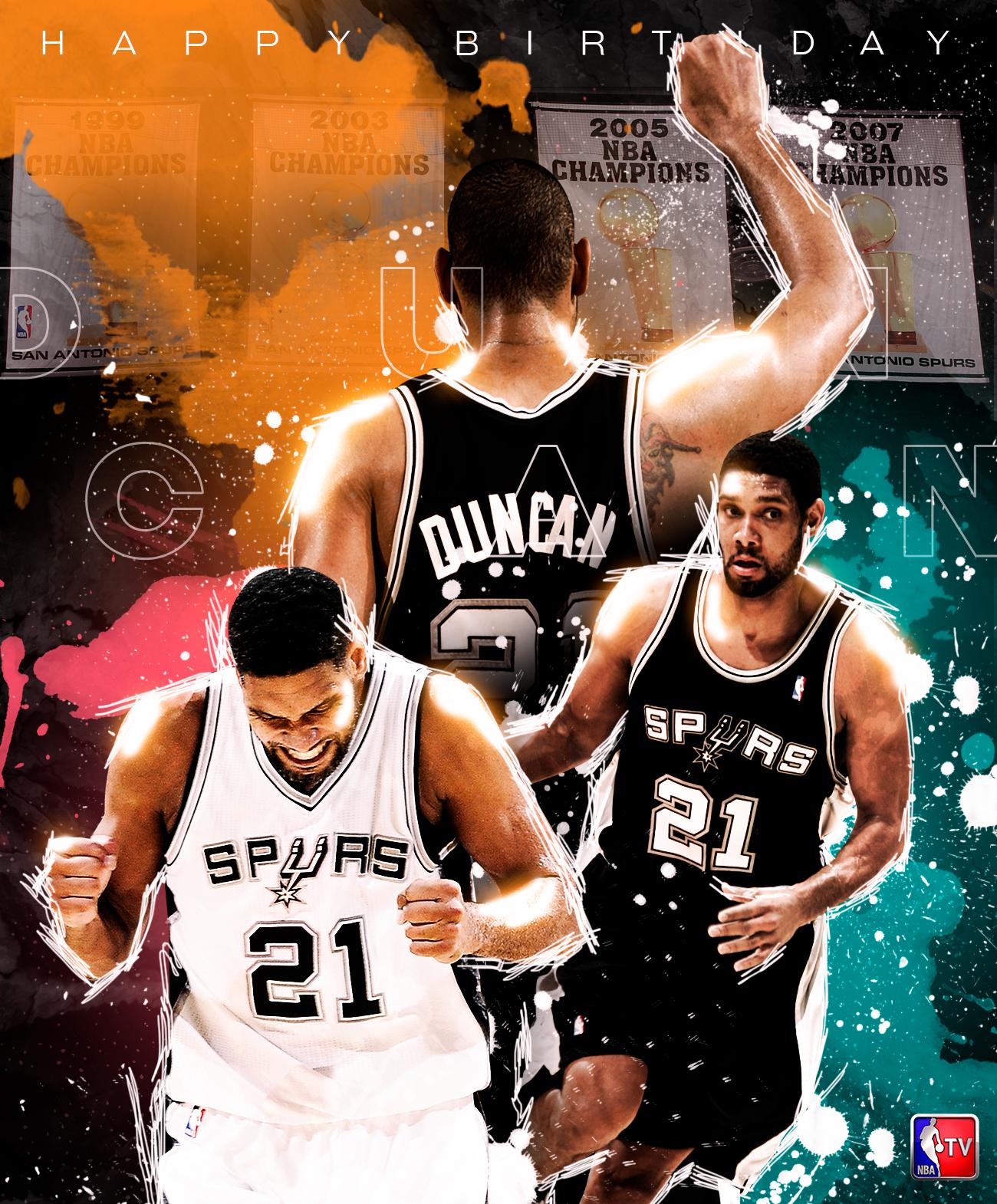 5x champ  3x Finals MVP  2x MVP  15x All-Star  Happy 41st Birthday, Tim Duncan! 