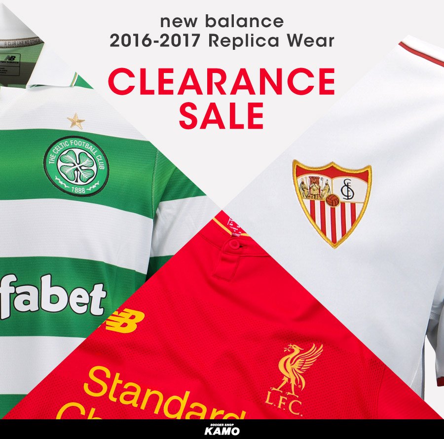 サッカーショップkamo ニューバランスがサポートするリバプールやセルティック セビージャなど 海外クラブチームのレプリカウェアがセール スタート T Co Hnn213ybwi リバプールのジュニア モデルもラインナップしていますので ぜひチェックし