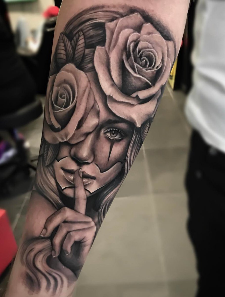 Rose on elbow tattoo by WildThingsTattoo on DeviantArt