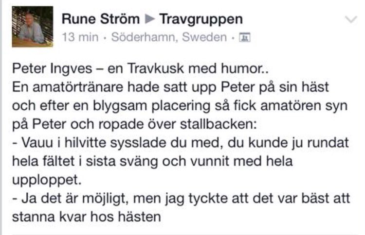 agpstein's tweet image. Ler meg skakk #travsport