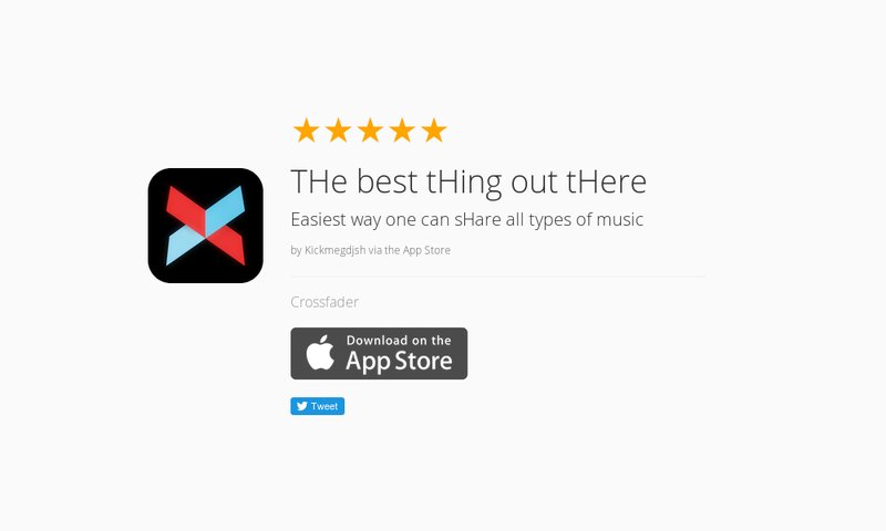 5 Star Review: "THe best tHing out tHere: Easiest way one can sHare all types of music" launchkit.io/reviews/aTDOVT…