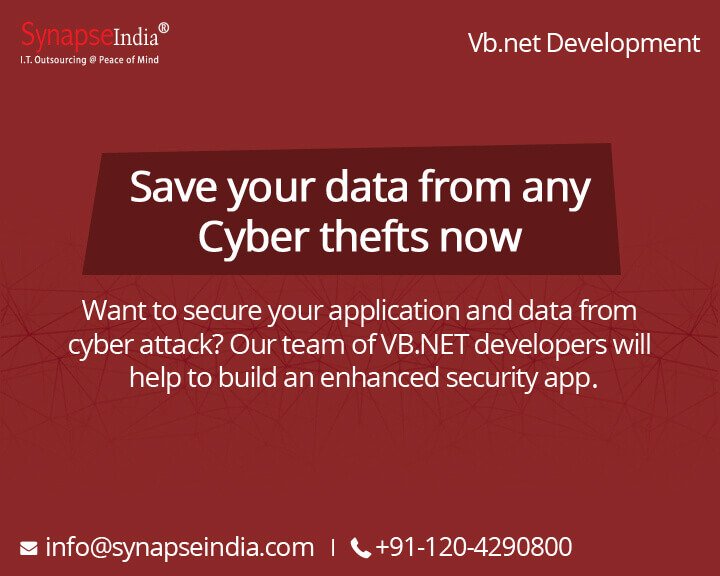 SynapseIndia's tweet image. View more details: bit.ly/2oqkQ0F
#SynapseIndia #vbdotnetDevelopment #MicrosoftProgramming #ASPdotNETwebApplications