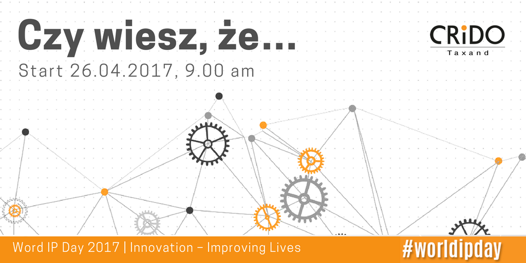 CridoPL's tweet photo. @WIPO Join us to follow „Did you know that…„ action aimed at rising awareness of IP rights importance for Polish companies #WorldIPDay https://t.co/7sSsLtRBM8