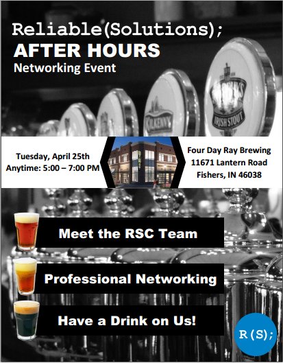 ReliaSolutions's tweet photo. Come join the RCS team @fourdayray in Fishers on April 25th. We hope to see you there! - https://t.co/71Kfc5zZhy https://t.co/h76Nu97ufT