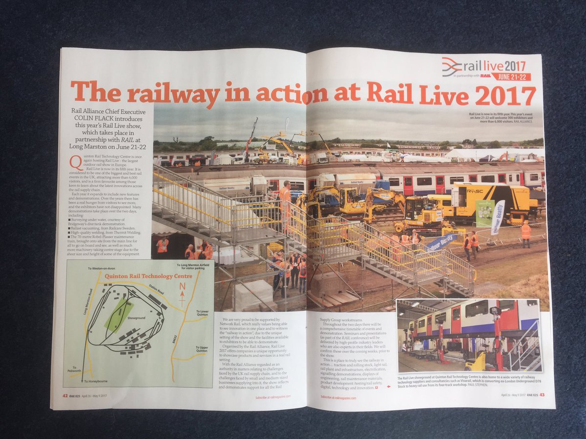 Take a look at the great feature in the latest edition of RAIL magazine on #raillive 2017 pg 42 - 45 raillive.events