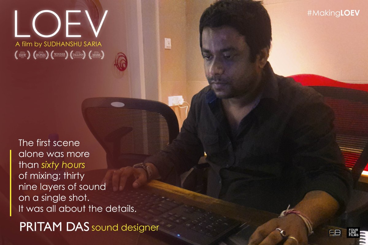 loevfilm's tweet photo. Sultan of Sound #PritamDas and his magical sound design which might as well have been our score... #MakingLOEV #6DaysToGo #TeamLoev https://t.co/VyTWTJjhNS