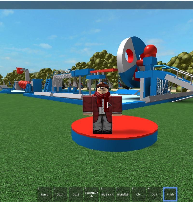 Roblox Wipeout On Twitter Just Testing If The Camera Works - roblox wipeout