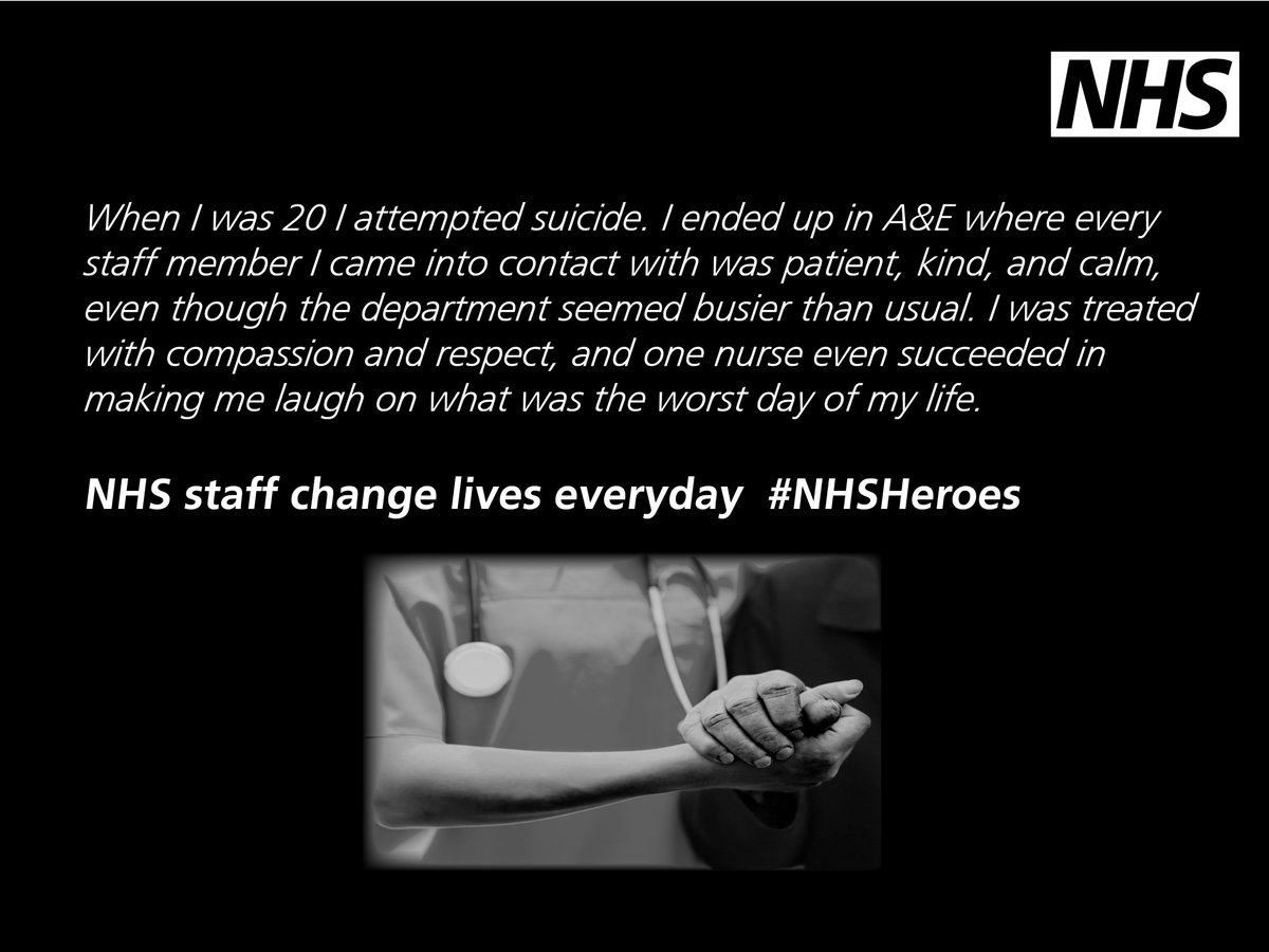 NHS staff change lives every day. Pls RT to share your support.