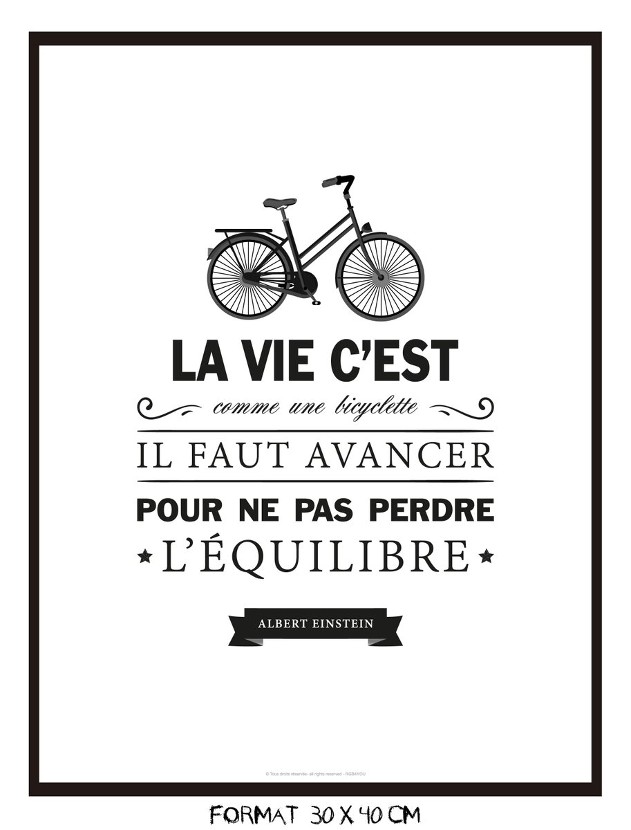 Rachel Affiche Citation La Vie C Est Comme Une Bicyclette Par Affiche Rgb4you T Co Onf9atyty2 Via Alittlemarket T Co Nppcqrcieu