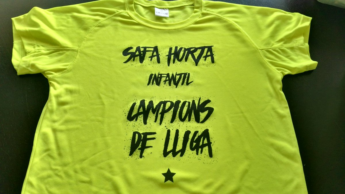play2015sl's tweet photo. S'apropa final de temporada!
Samarretes de campions o de record!
#personalitza #serigrafia #vinil #sublimacio #cotó #tècnica https://t.co/zgxlkqmFxu