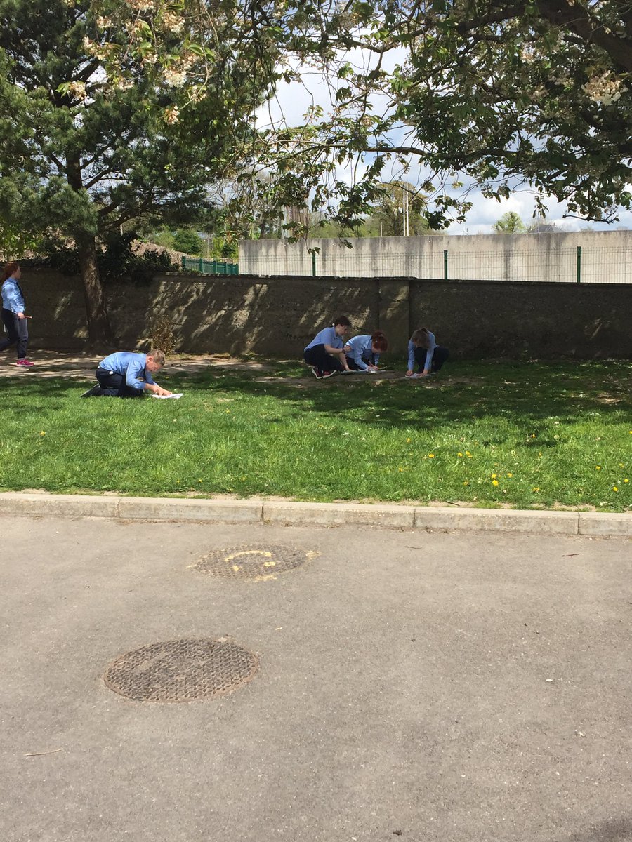 MsDunne3rd4th's tweet photo. Making full use of the nice weather!☀️We went outside to find things in our school yard that were symmetrical🎉#maths #learning #3rdclass https://t.co/PMUAwvDJ8Q