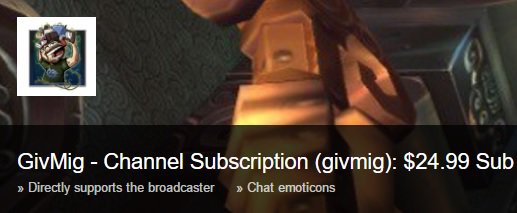 Givmig's tweet photo. Apparently subbed to myself for that new 24.99! coming soon? People already getting it? #Twitch #Sub #LoveNewThings https://t.co/iQUQDcA7lV