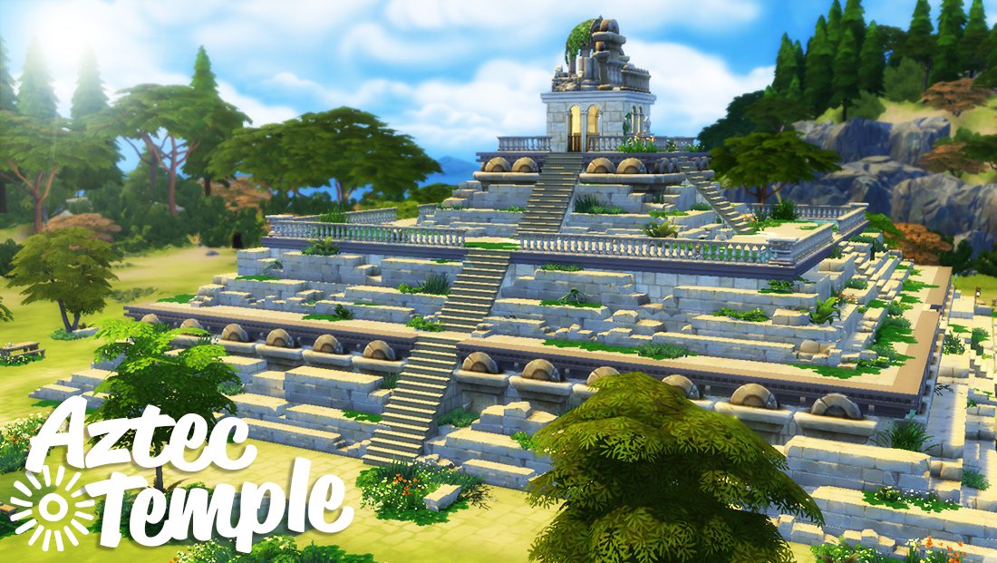 GreatSimphony's tweet photo. New Speed Build just uploaded, it's an Aztec Temple, Or trying to be anyway 😅 Hope you like it! https://t.co/YuwuprWrdv @TheSims #thesims4 https://t.co/wv897vsF2o