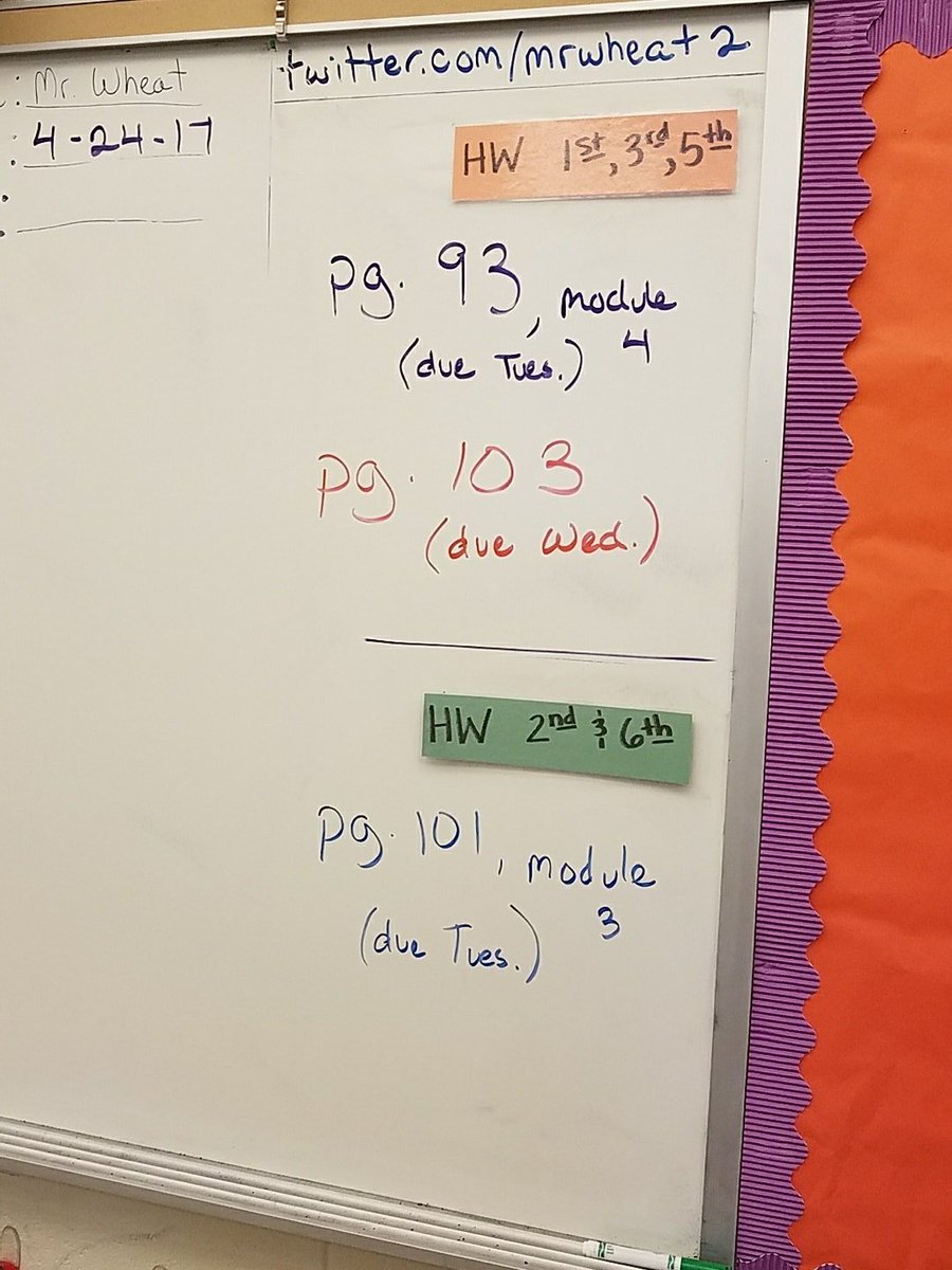 MrWheat2's tweet photo. Tonight's HW (No HW for periods 2 and 6): https://t.co/h1FxA5beW6