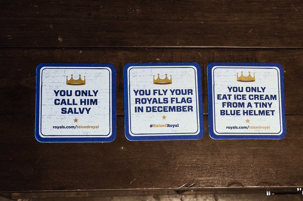 Royals's tweet photo. Check out your local KC bar for a new spot to rest your next cold beverage courtesy of @Boulevard_Beer! 👀 #RaisedRoyal https://t.co/ZRy2D7pEuy