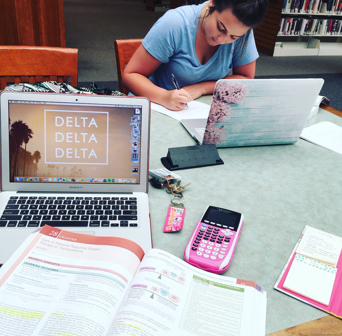 JU_TriDelta's tweet photo. We are counting down the days until summer! But in the meantime sisters are still working hard to ace those Finals! #DLAM #jupanhellove https://t.co/MAKWgVNINm