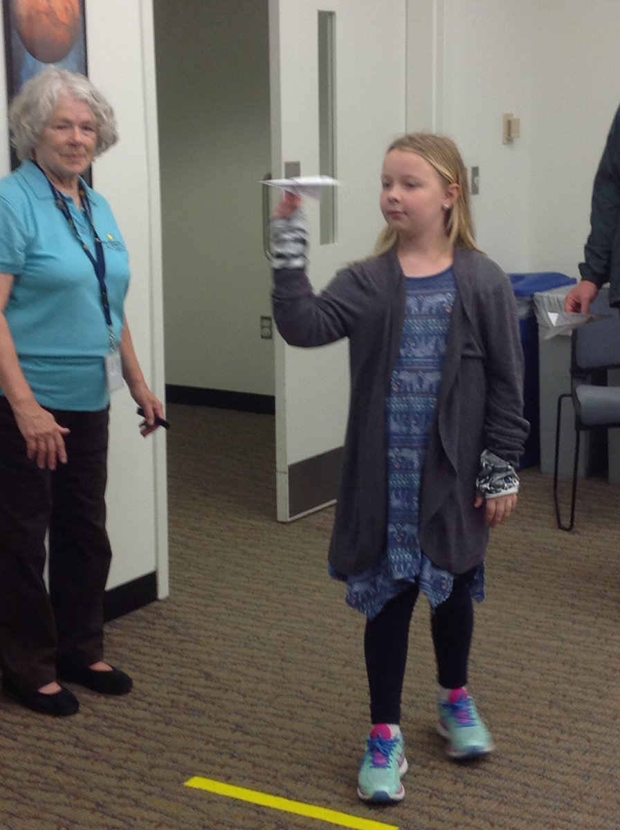 MrsBergRHL's tweet photo. Testing our hypotheses by flying paper airplanes! https://t.co/ejnM6bayJa