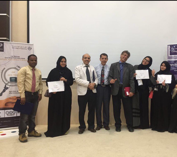 GCCRobo's tweet photo. #EffatUniversity (KSA) teams win the #GCCROBO KSA Local Round! @Iet_Kuwait @IETevents @IETrobotics Congratulations&amp;see you @QatarUniversity https://t.co/sYMNAeMbXF