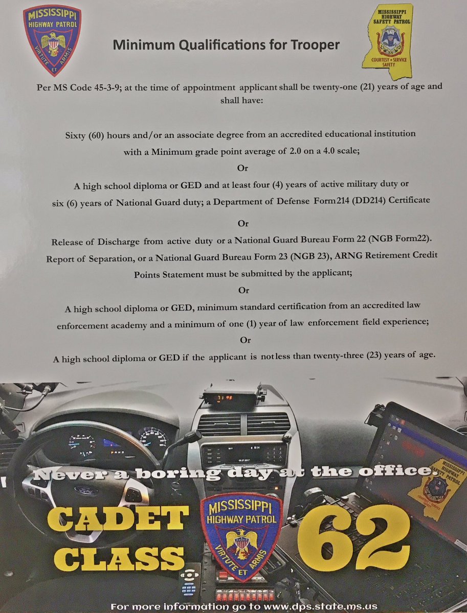 RecruitingMHP's tweet photo. Interested in making a commitment to service? We are currently accepting applications for #CadetClass62 https://t.co/QuwHU5cYSe
