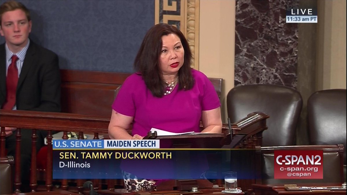 Cspan On Twitter Senduckworth Maiden Speech On U S Senate