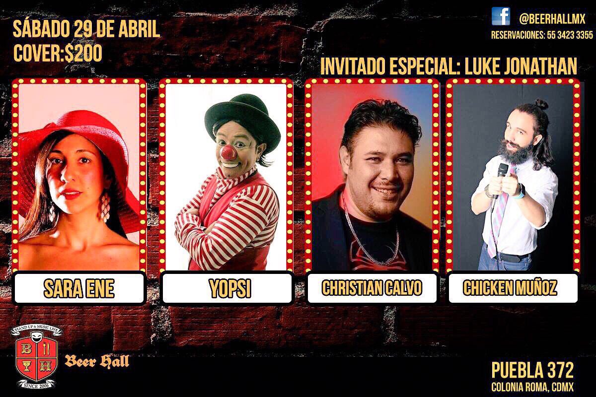 BeCoffeeTime's tweet photo. Sabadrink en #LaCatedralDelStandUp @BeerHallMx #Showzaso con @carloschicken @elantichristian #Yopsi #SaraEne https://t.co/57uQwh0jGH