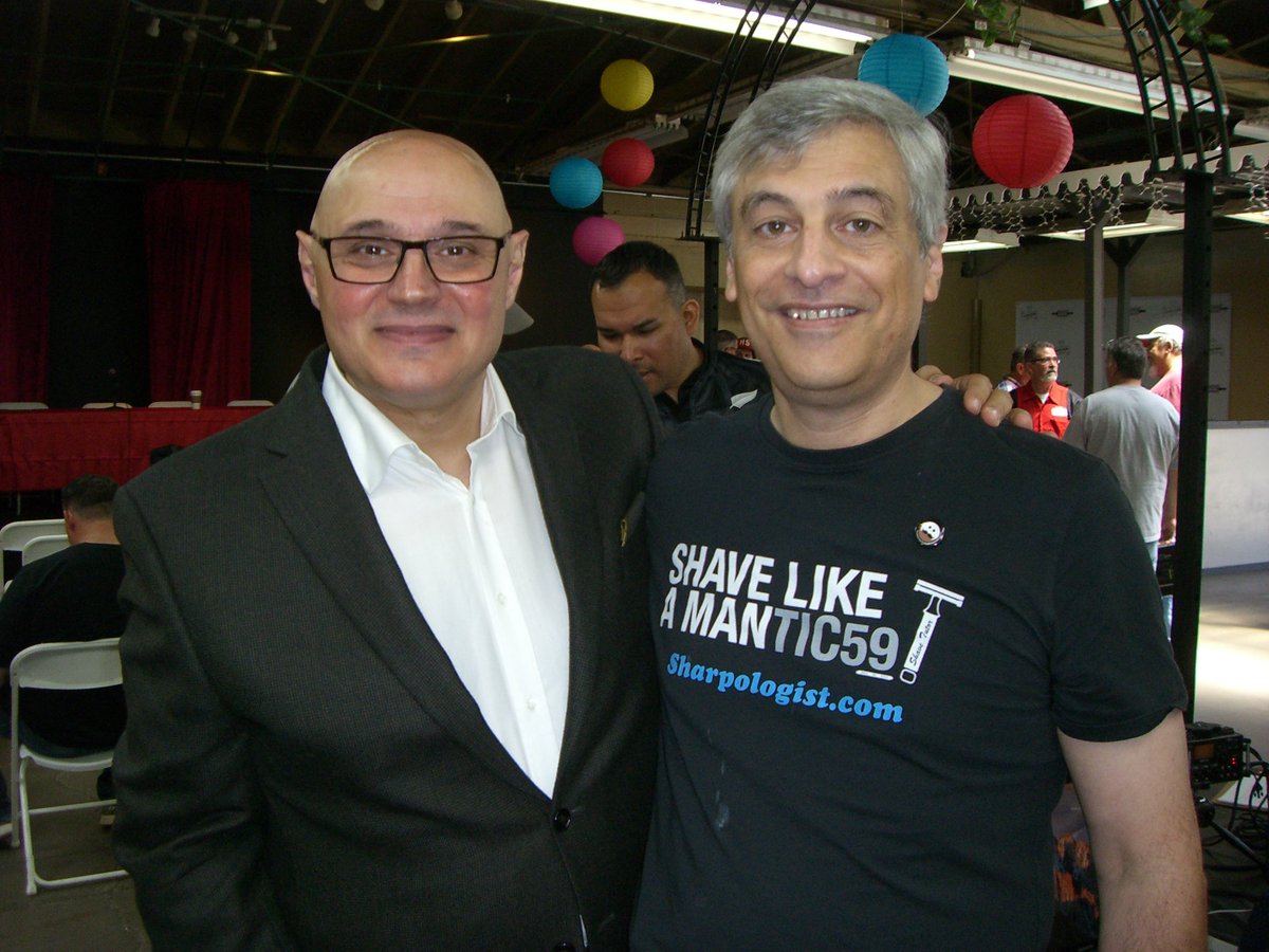 Delighted to meet Con <a href="/thestraywhisker/">The Stray Whisker</a> who traveled from Australia to The Big Shave West last Saturday! #wetshaving