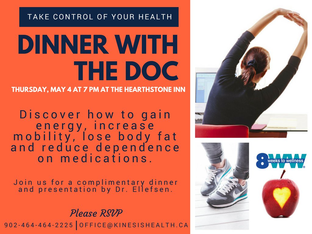 Kinesis_Health's tweet photo. Ready to make a healthy change? We can help! Join us on May 4 for a free info session and complimentary dinner. #Dartmouth #Halifax #8WW https://t.co/sFYf8kAl1J
