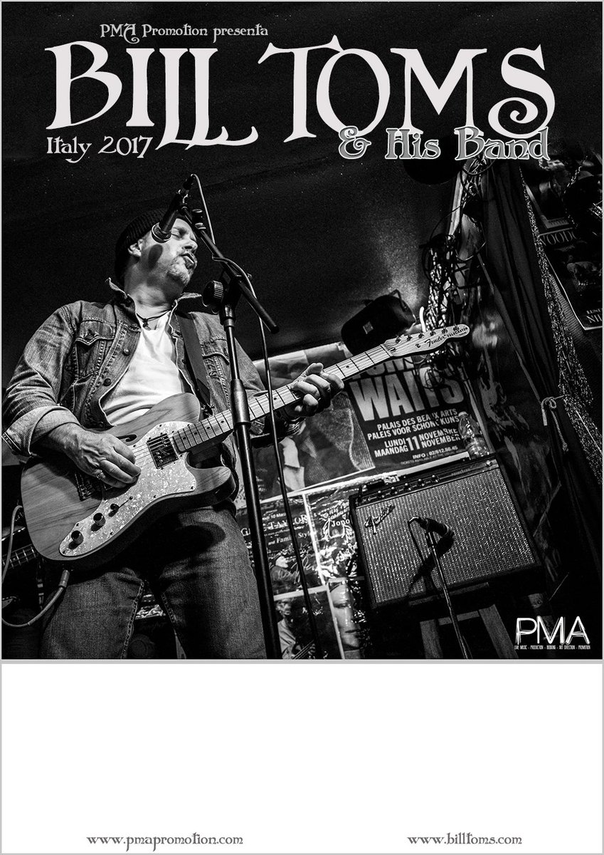 PMA_Promotion's tweet photo. Powerful @billtoms will rock #Milano tomorrow, playing a show at @NidabaTheatre. Don't miss him. Other dates on https://t.co/p3rFF1g2IR https://t.co/0zaexQpCUt