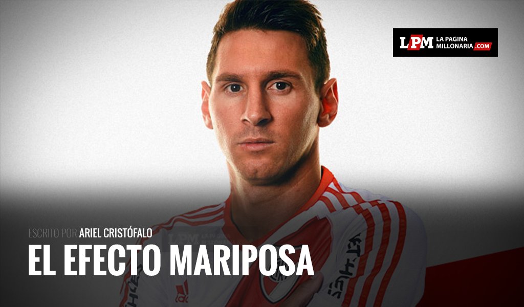 RiverLPM's tweet photo. ¿Qué hubiera pasado si #Messi debutaba en #River? @acristofalo no para de preguntárselo. Por @miljugadas: https://t.co/OYsd0e9ys2 https://t.co/lu95ufcmMF