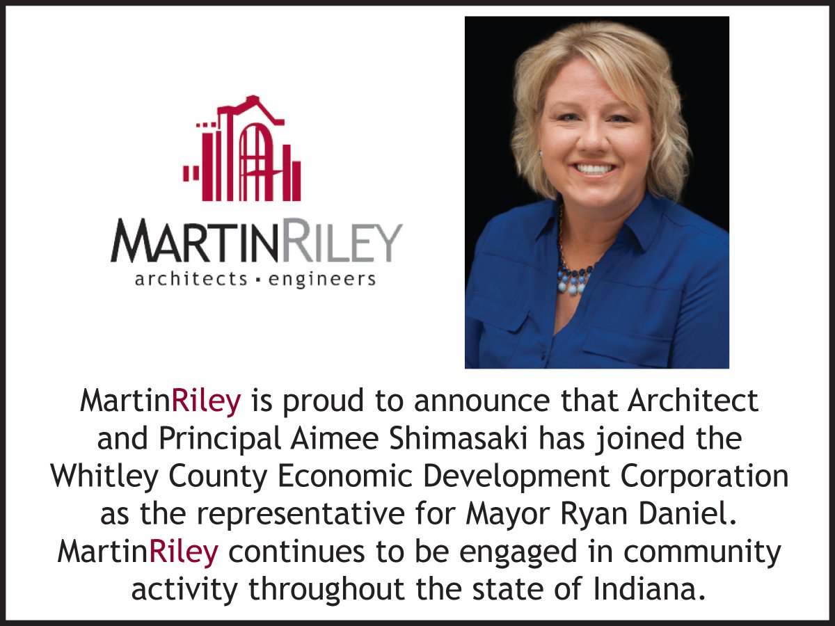 MartinRiley_ae's tweet photo. MartinRiley Architect Aimee Shimasaki joins Whitley County Economic Development Corporation. #whitleycounty #columbiacity #martinriley https://t.co/wyhtEkp23Z