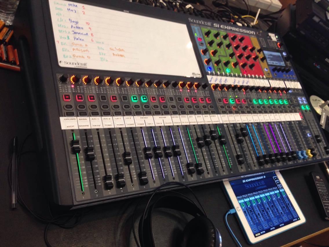 SoundcraftUK's tweet photo. Thanks to Peter Sterling for sharing this shot from behind an #SiExpression3 board, including headphone monitoring with @AKGaudio! https://t.co/ngT4sgrUzw