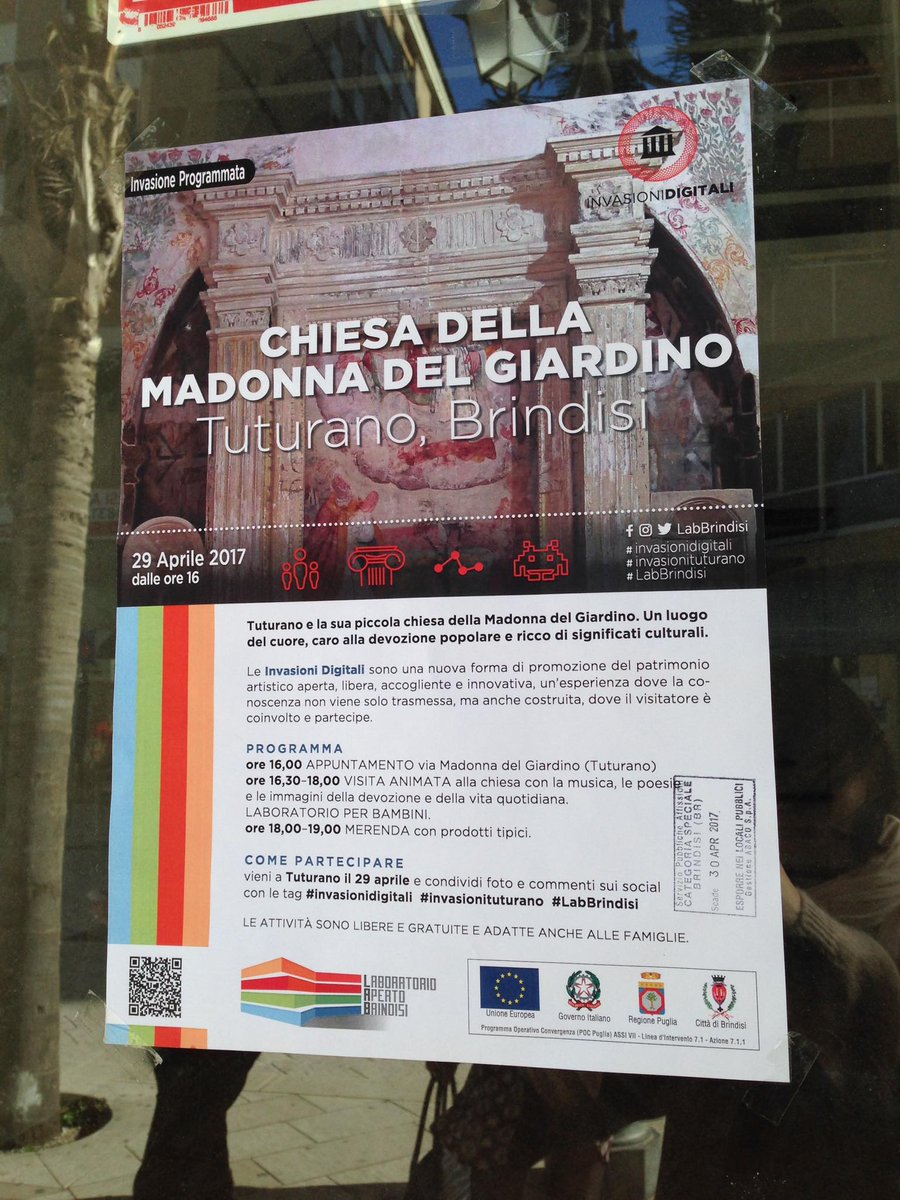 LabBrindisi's tweet photo. Stiamo per arrivare 👾👾👾👾👾👾
#Tuturano: sabato 29 aprile, ore 16, Madonna del Giardino.

#Brindisi c'è! Siete pronti all'invasione? 😉 https://t.co/xPMpYCdLiz