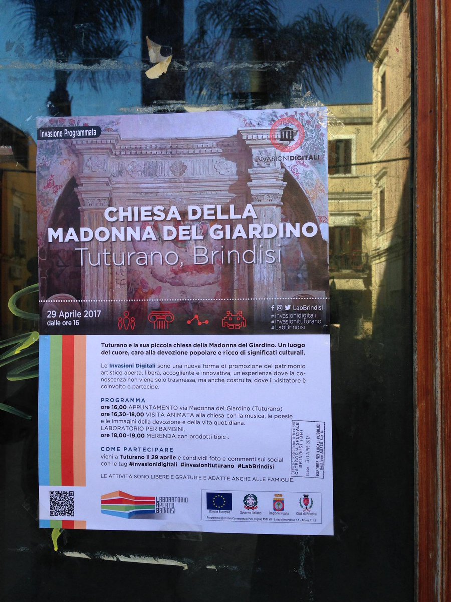 LabBrindisi's tweet photo. Stiamo per arrivare 👾👾👾👾👾👾
#Tuturano: sabato 29 aprile, ore 16, Madonna del Giardino.

#Brindisi c'è! Siete pronti all'invasione? 😉 https://t.co/xPMpYCdLiz