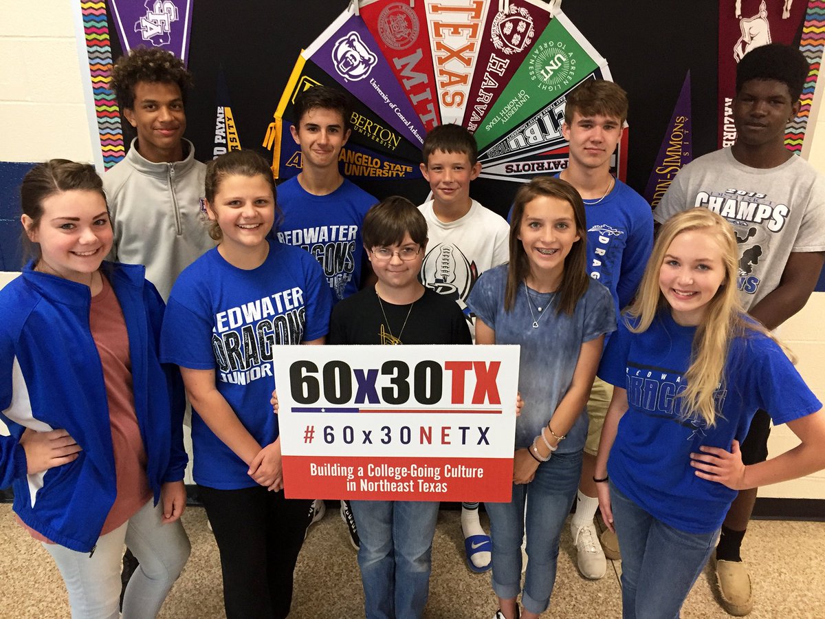 TxkCollege's tweet photo. These @redwaterisd students WILL achieve #60x30TX! #60x30NETX https://t.co/4DGxFBq1ST