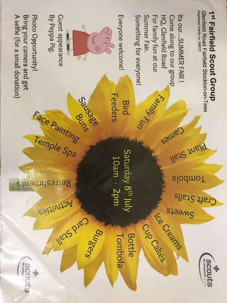 FairfieldScouts's tweet photo. It's official...our summer fair is coming - Saturday 8th July. Join us for a range of stalls, games and fun! https://t.co/EeF2oAznLc