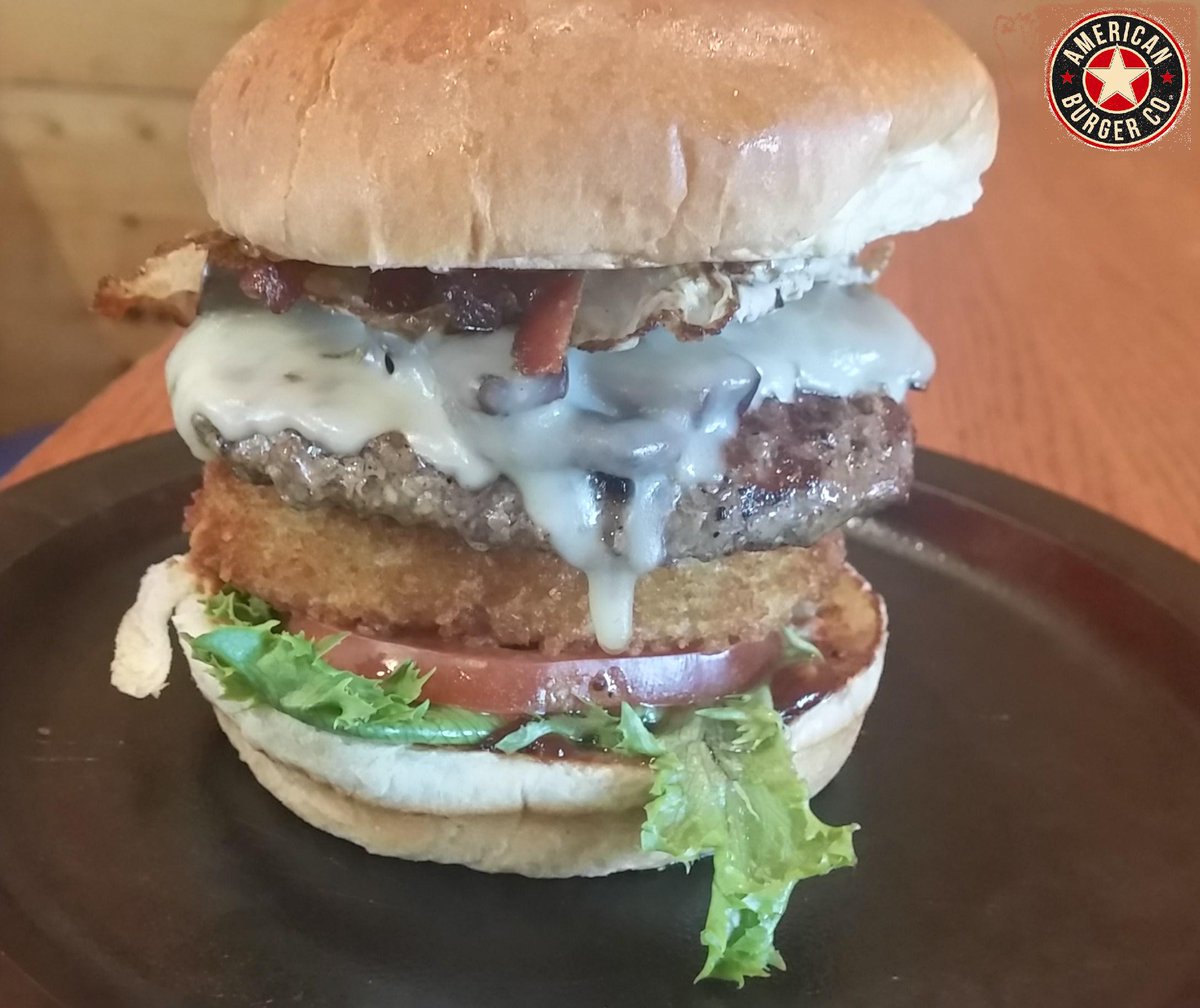 ABCRivergate's tweet photo. Anyone order a Rise'n Shine topped with a Route 66 on a Mushroom Swiss burger?  @AmerBurgerCo #burgerlove #burger https://t.co/JZ4rxGA4c5
