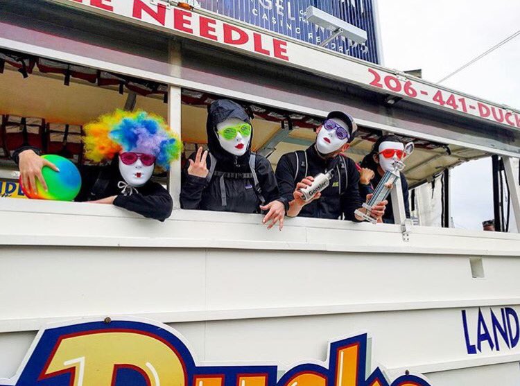 SeattleDucks's tweet photo. Congrats to #SeattleUrbanTrek team Cirque du Sore Legs for winning 4 tickets to Ride the Ducks! π We love your team creativity! https://t.co/rJ8VmMFw13