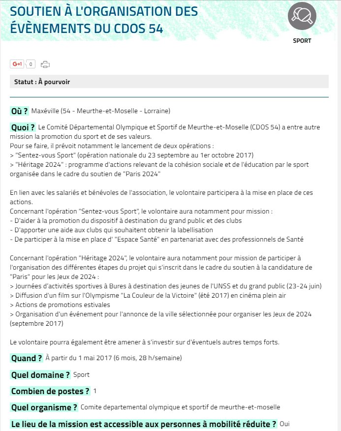 Le CDOS 54 recrute un service civique sur de l’événementiel sportif et des actions de soutien à Paris 2024 ! N'hésitez pas à partager ! :)