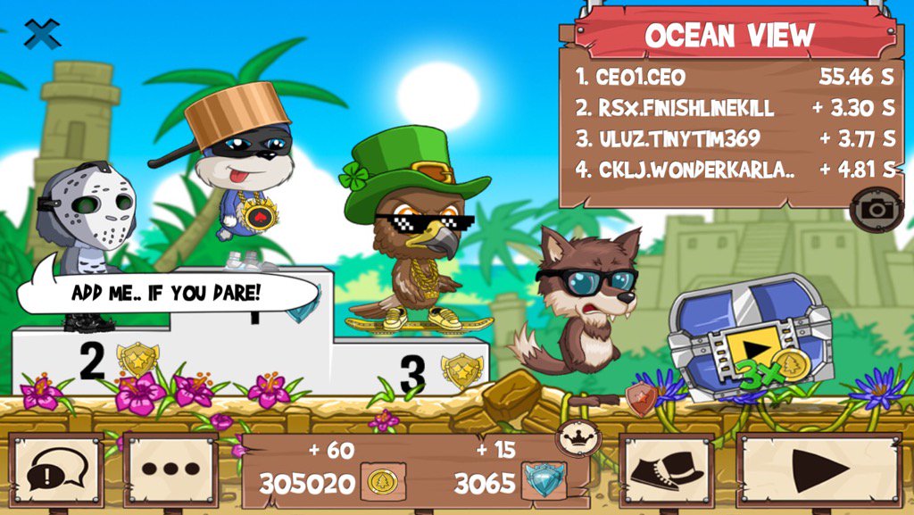 THECEOBOY's tweet photo. Get on my level, son! #funrun2 #FinishLineKill #tinytim369 #wonderkarla567 https://t.co/wYNYGrjH2y