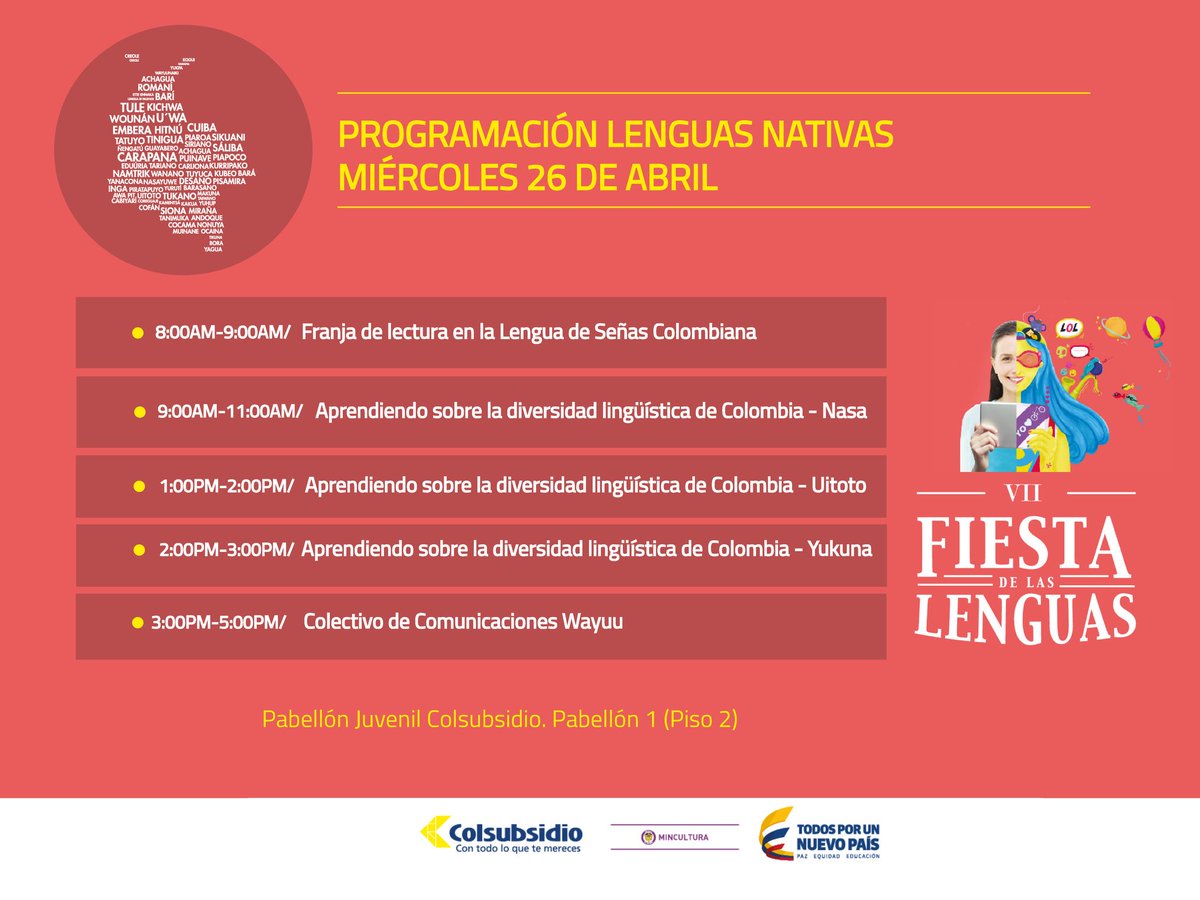 dirpoblaciones's tweet photo. Este miércoles 26 de abril no te pierdas la VII Fiesta de las Lenguas. ¡Visitanos! https://t.co/caQdM7jnof