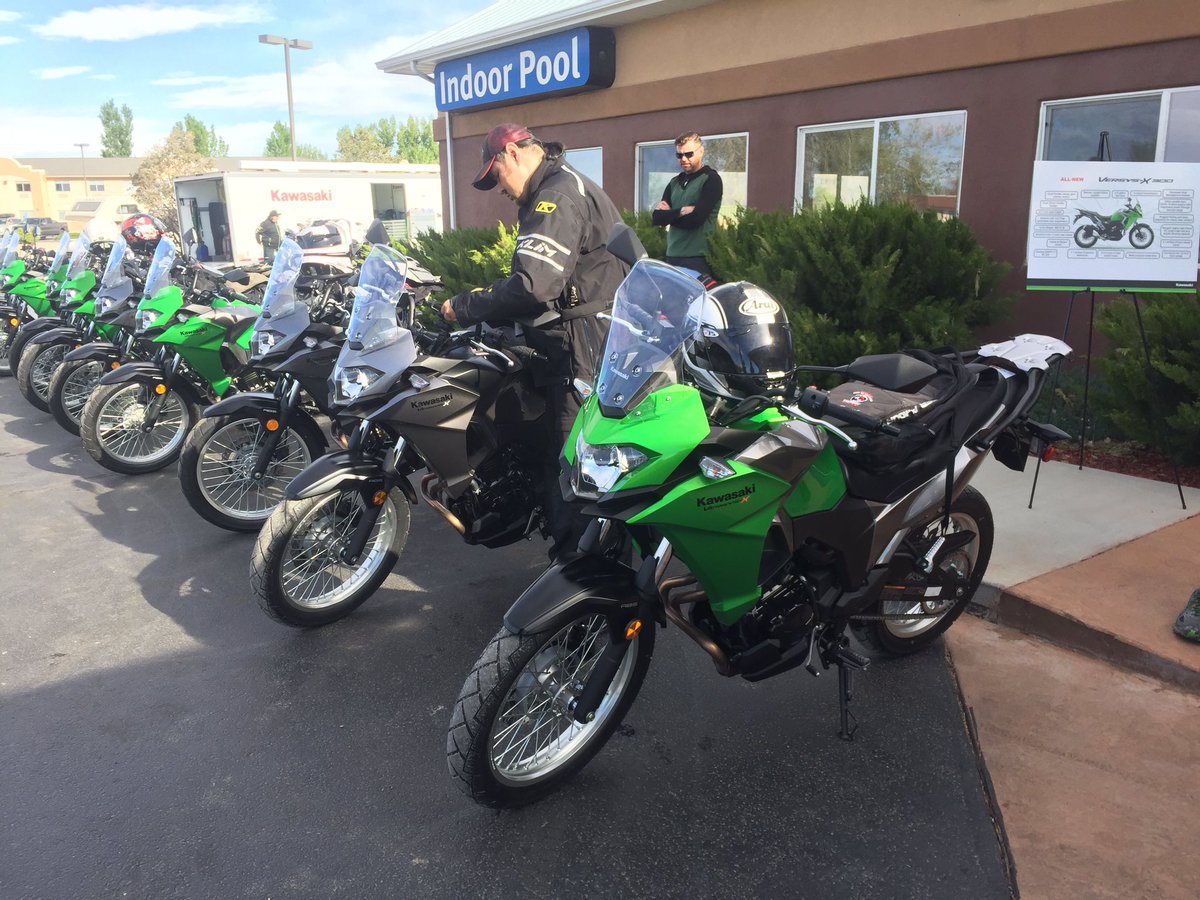 CW1Canet's tweet photo. Press ride begins today on the @KawasakiUSA #versysX300 with a tour through @UtahStateParks in the southern part of the state. https://t.co/LXFymq3y9n