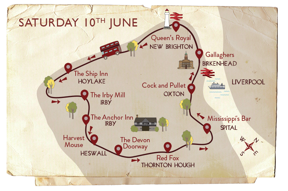 Map Update! We are now going to the Ship Inn! #WirralAleTrail #Hoylake